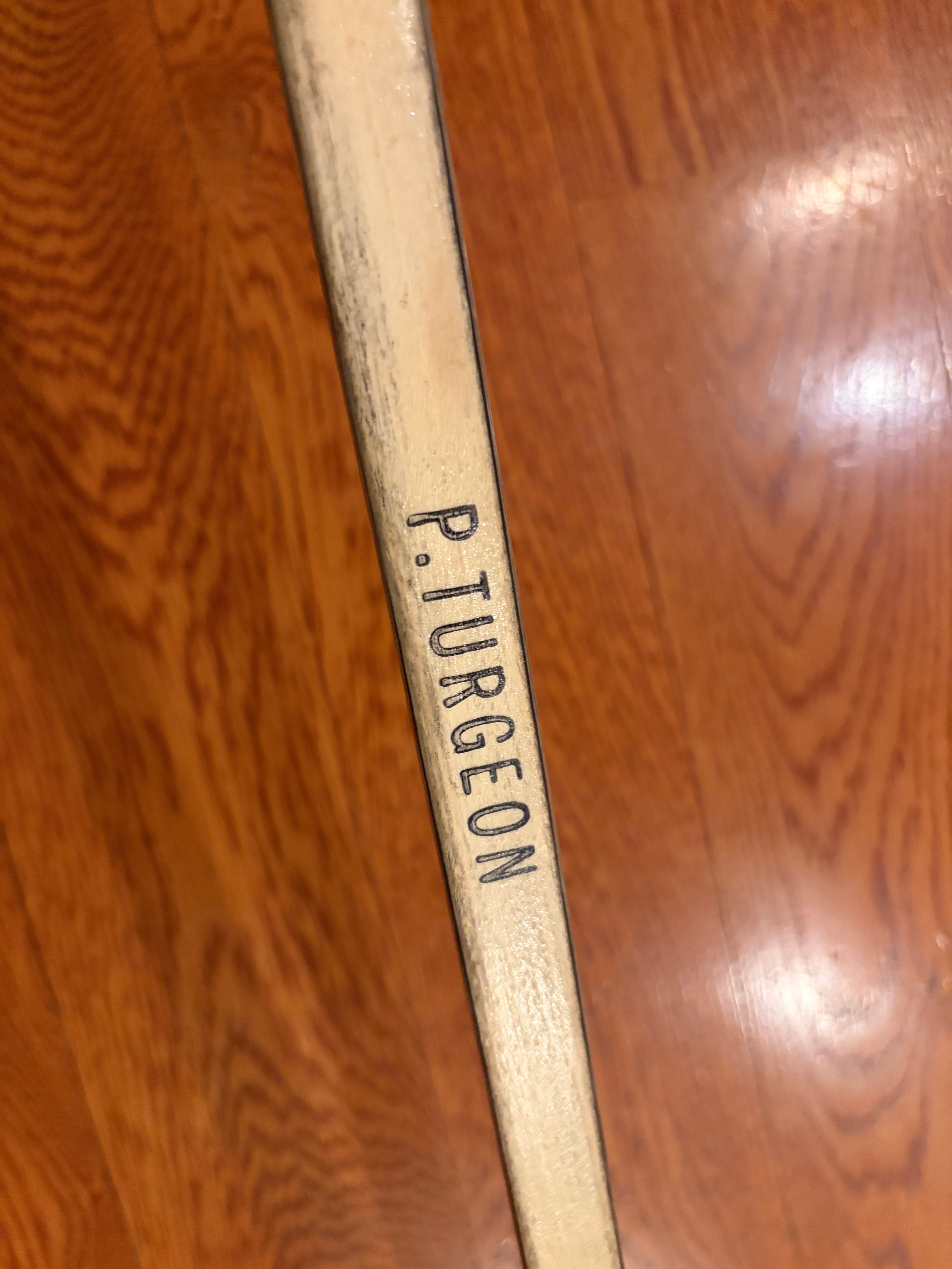 Pierre Turgeon Game used stick, signed and authenticated by him