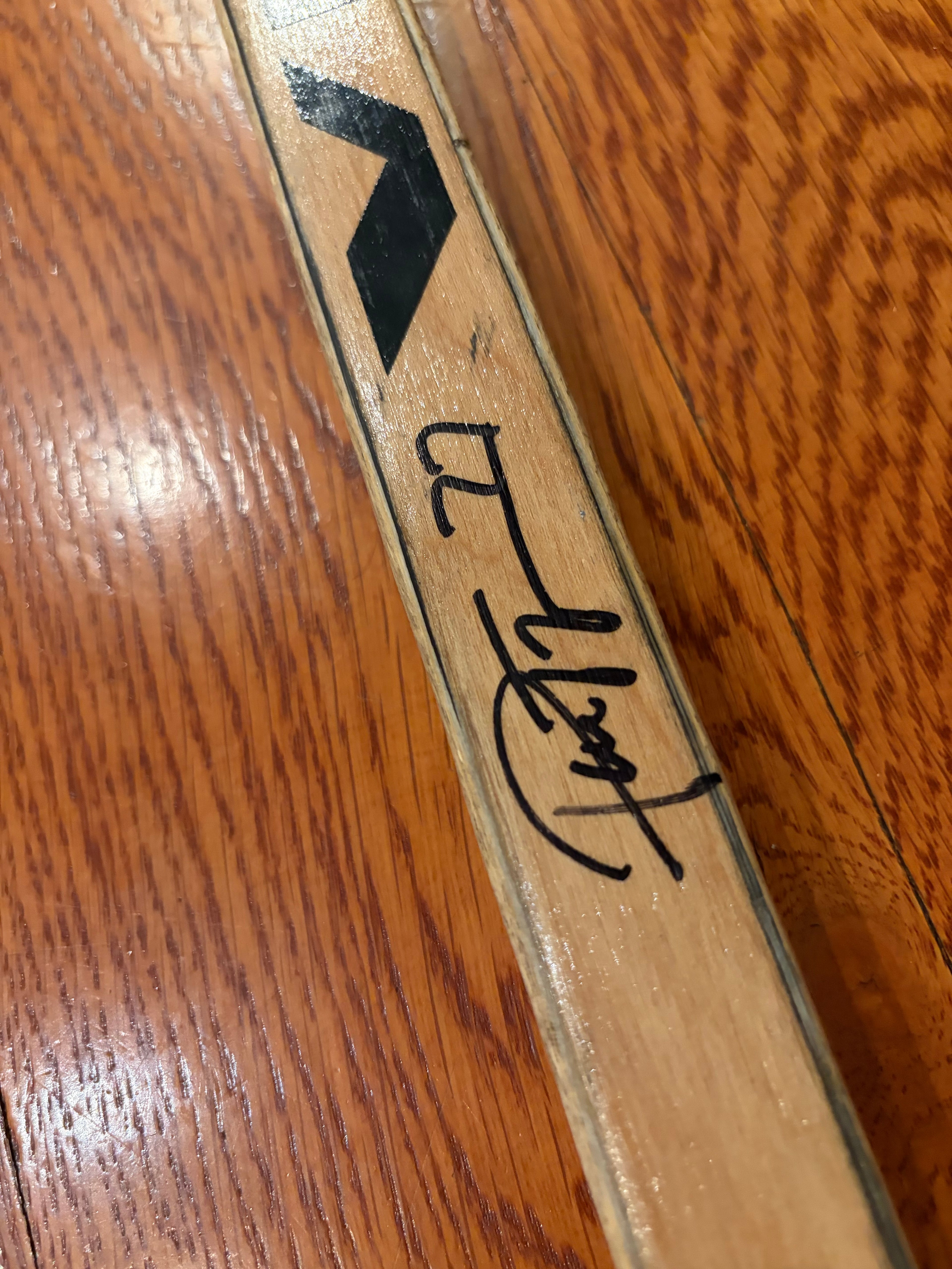 Pierre Turgeon Game used stick, signed and authenticated by him