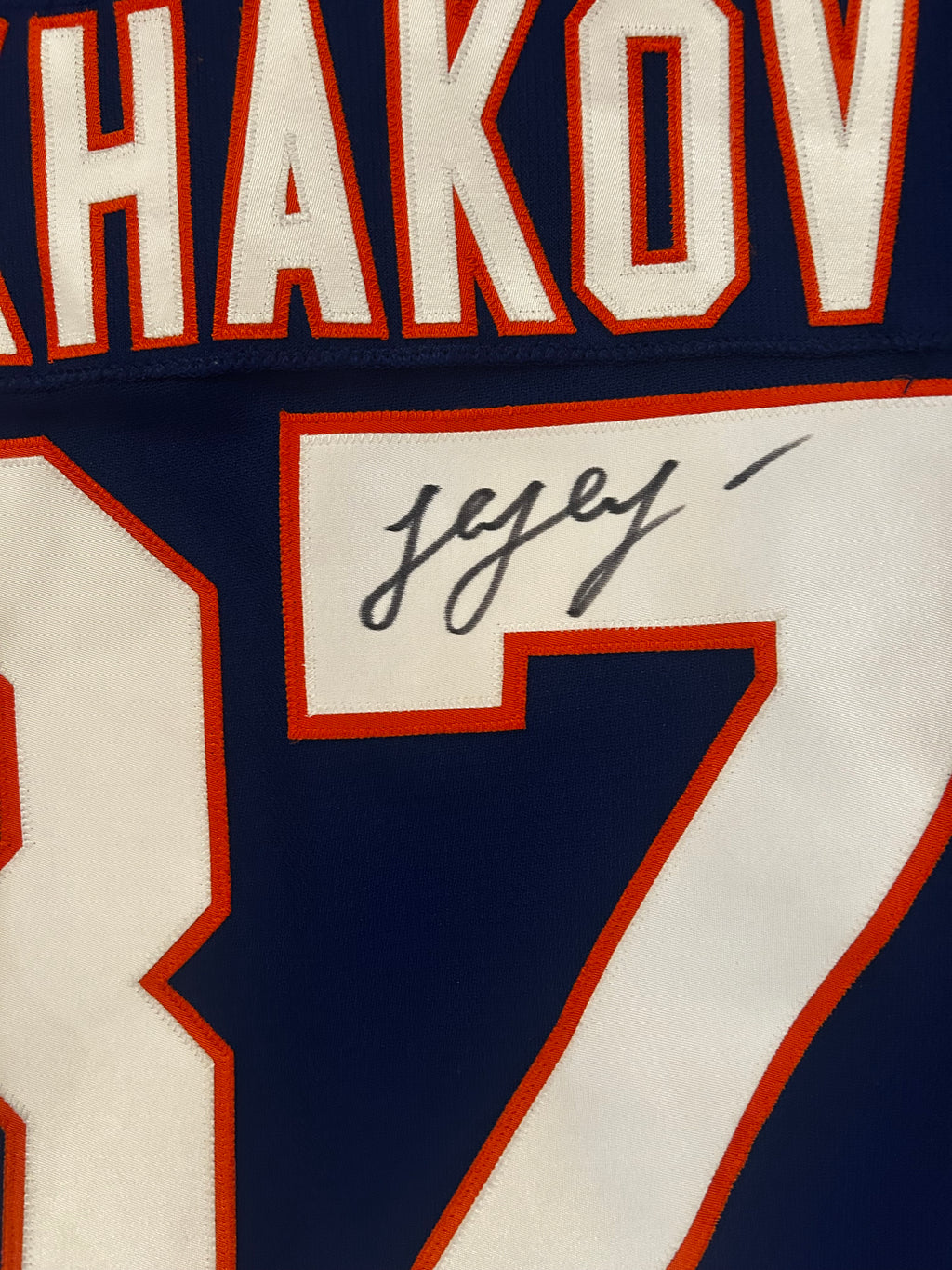Ruslan iskhakov only Islanders game worn jersey, signed, LOA, photo matched📸