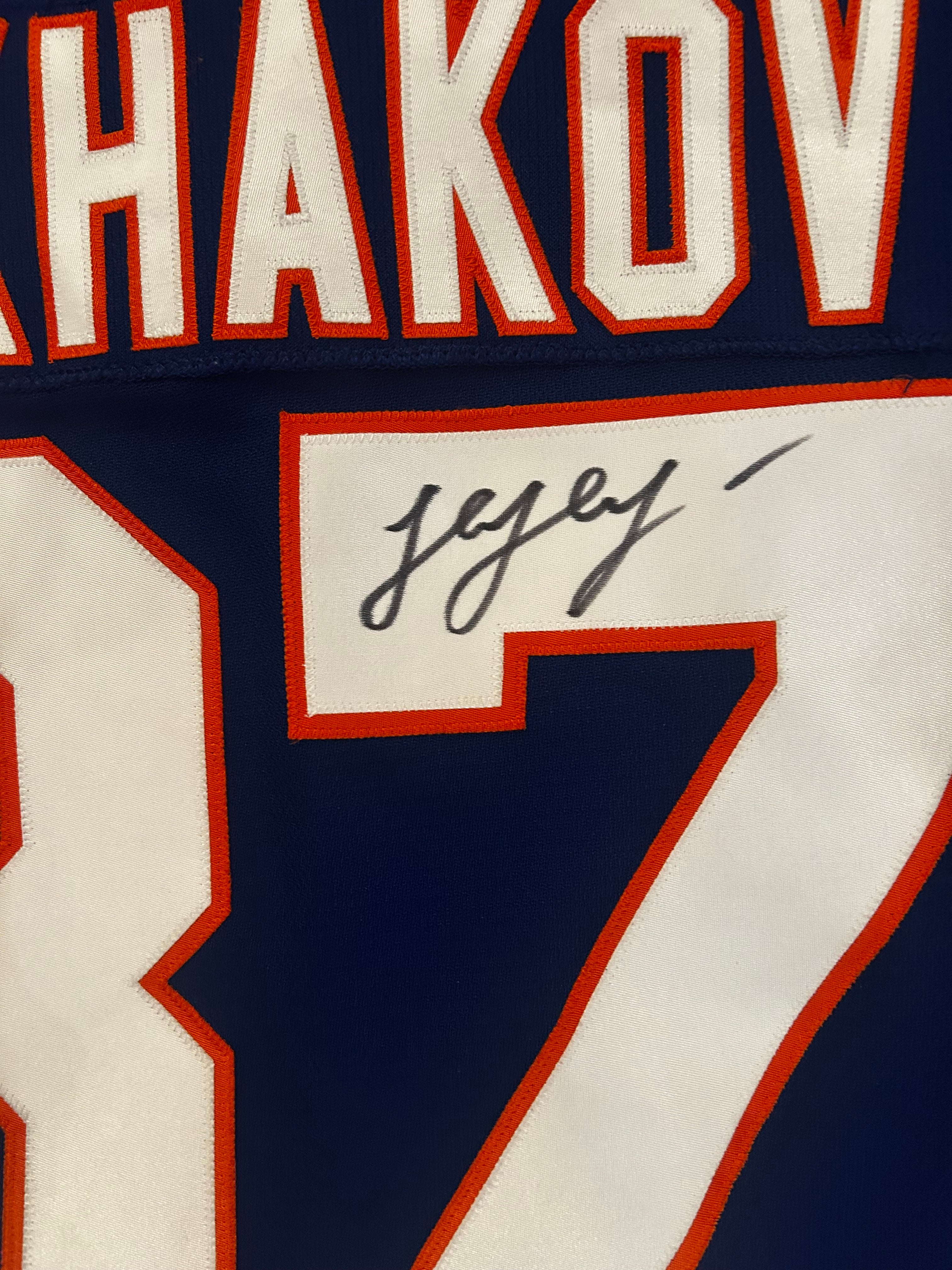 Ruslan iskhakov only Islanders game worn jersey, signed, LOA, photo matched📸