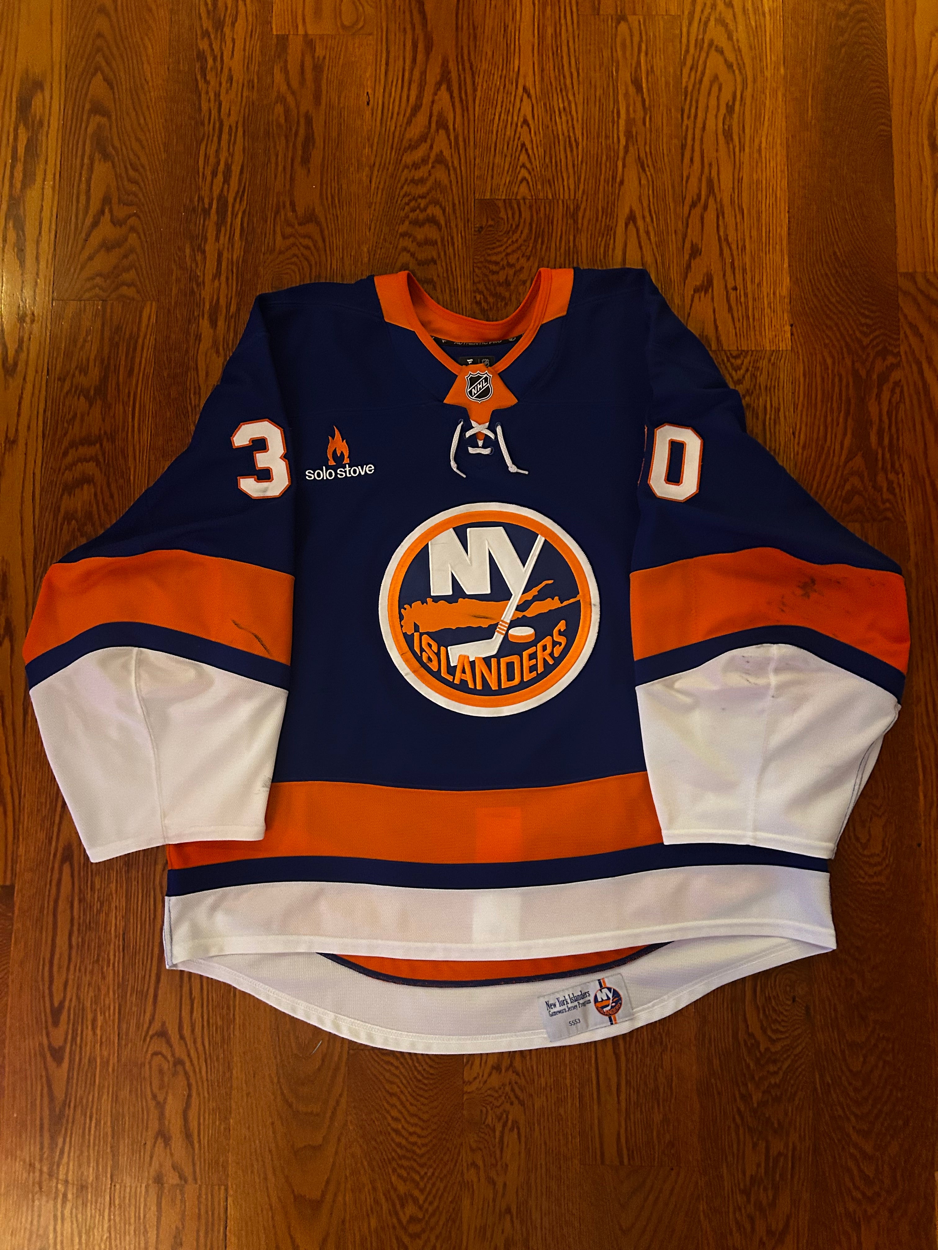 Ilya Sorokin game worn home jersey with LOA, signed and Photo matched📸