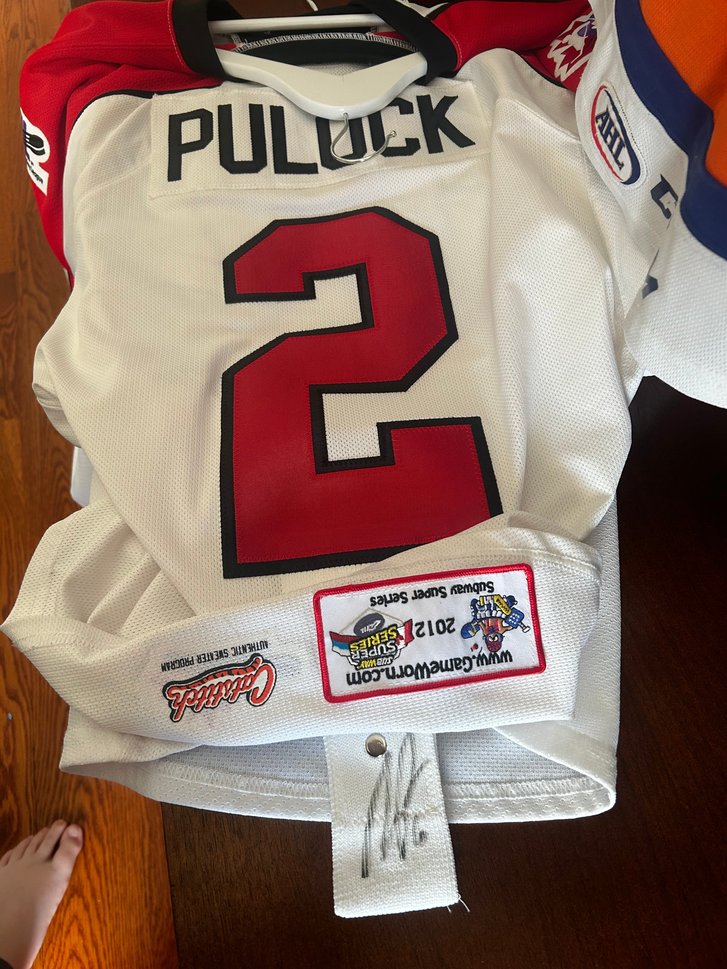 Ryan Pulock game worn CHL jersey signed with LOA