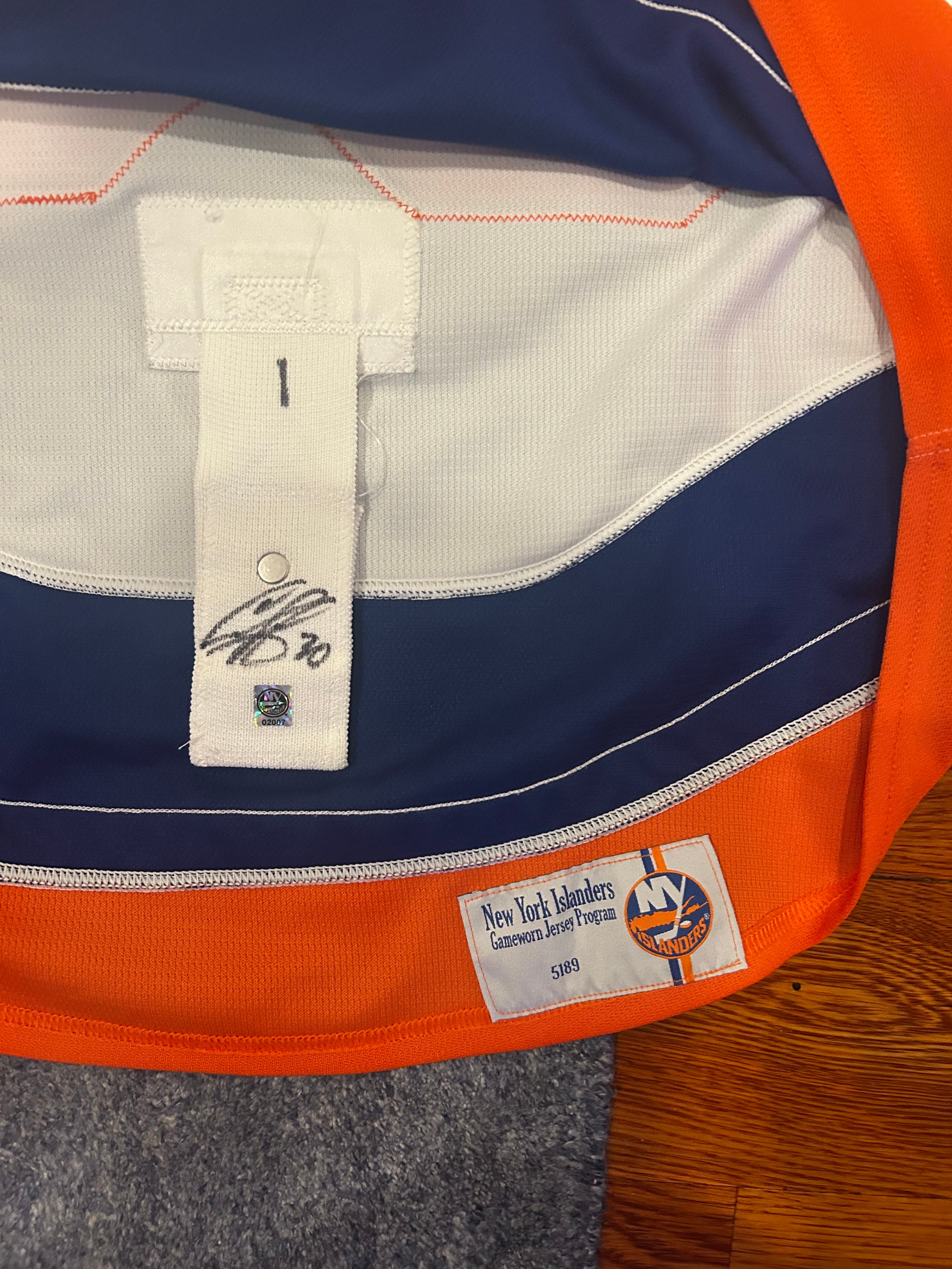 Ilya Sorokin game worn away signed jersey photo matched📸 with LOA