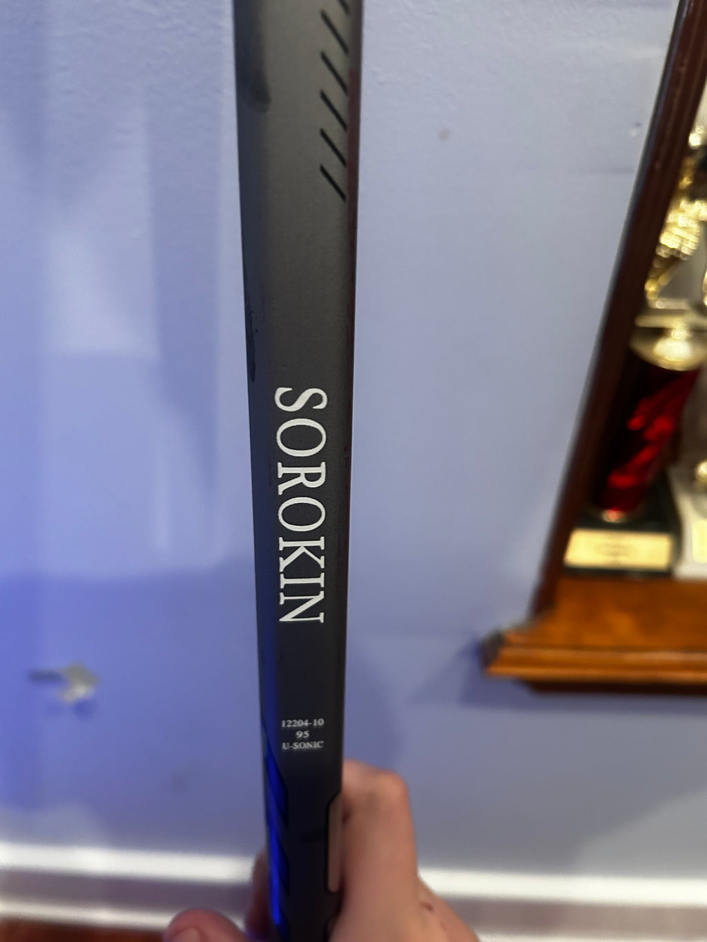 Sorokin game used stick photo matched📸 signed with LOA