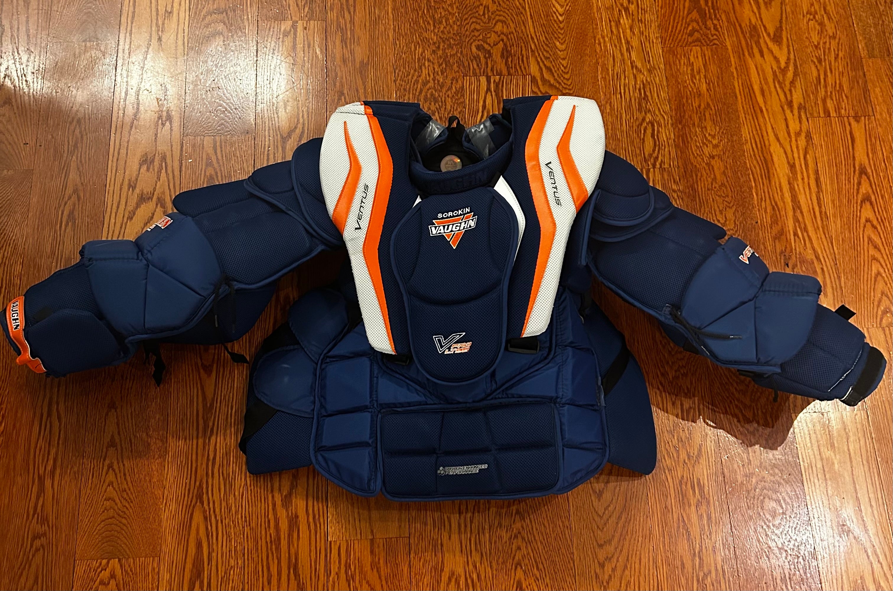 Ilya Sorokin game worn chest protector with LOA
