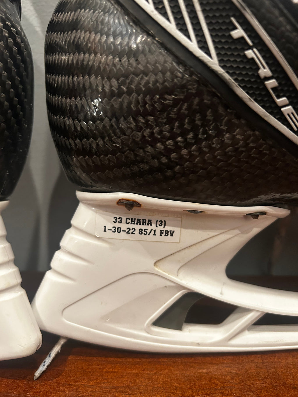 Zeno Chara, used skate bag with LOA and game worn skates