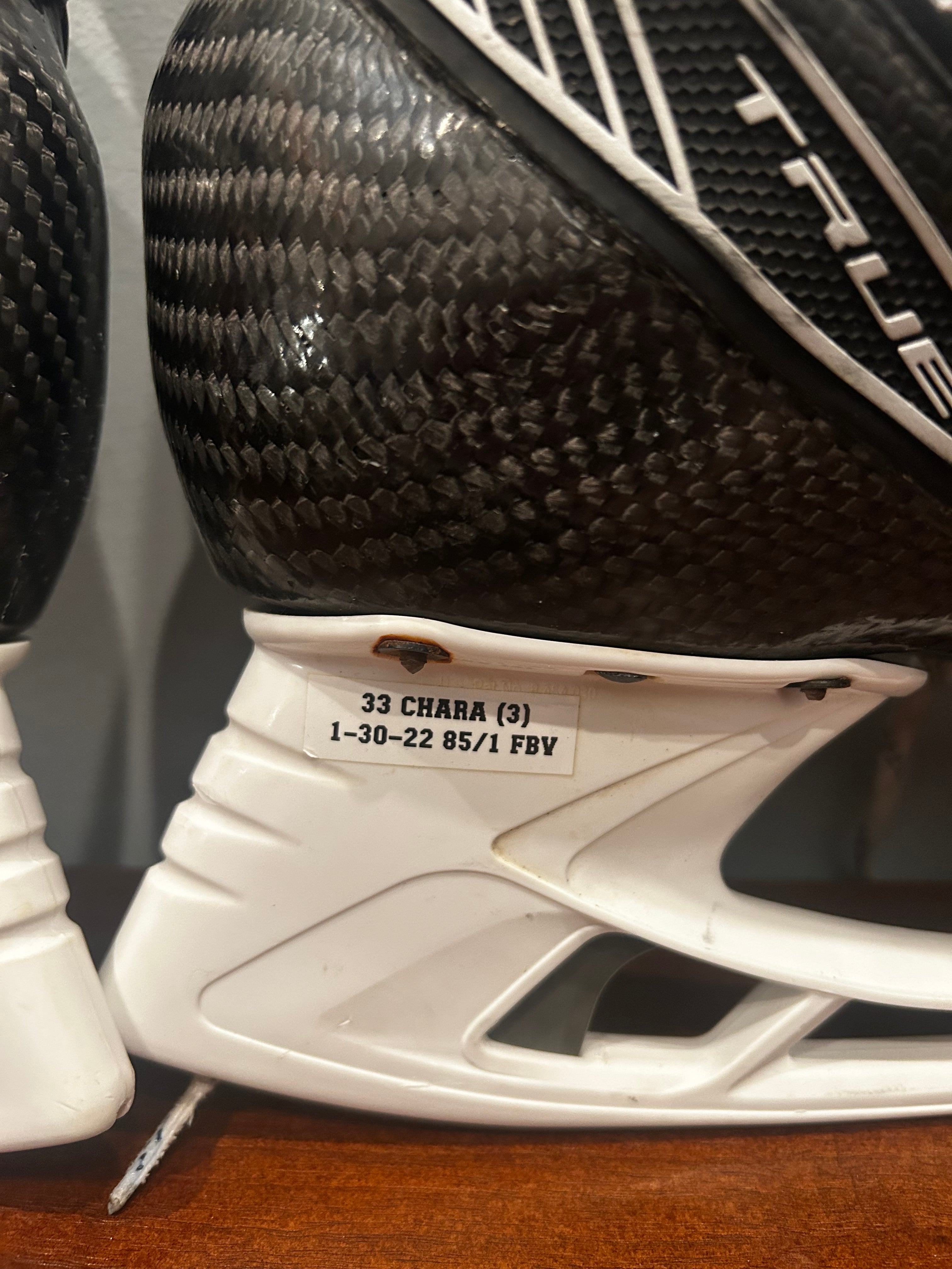 Zeno Chara, used skate bag with LOA and game worn skates
