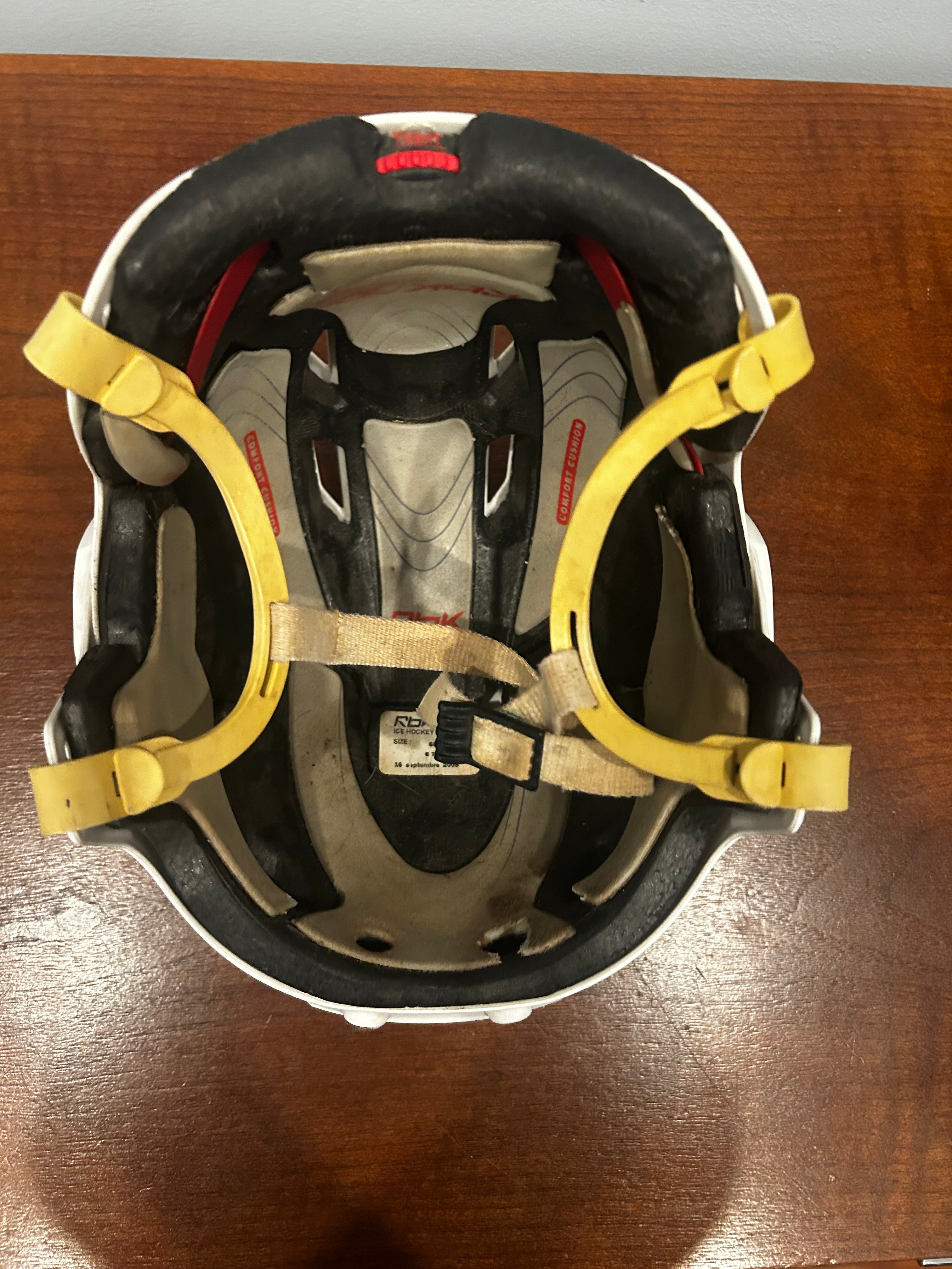 Kyle Okposo game used team USA helmet.