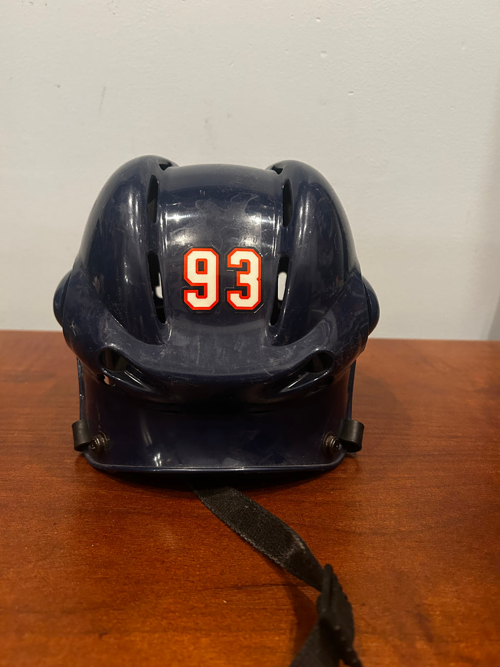 doug weight game worn helmet