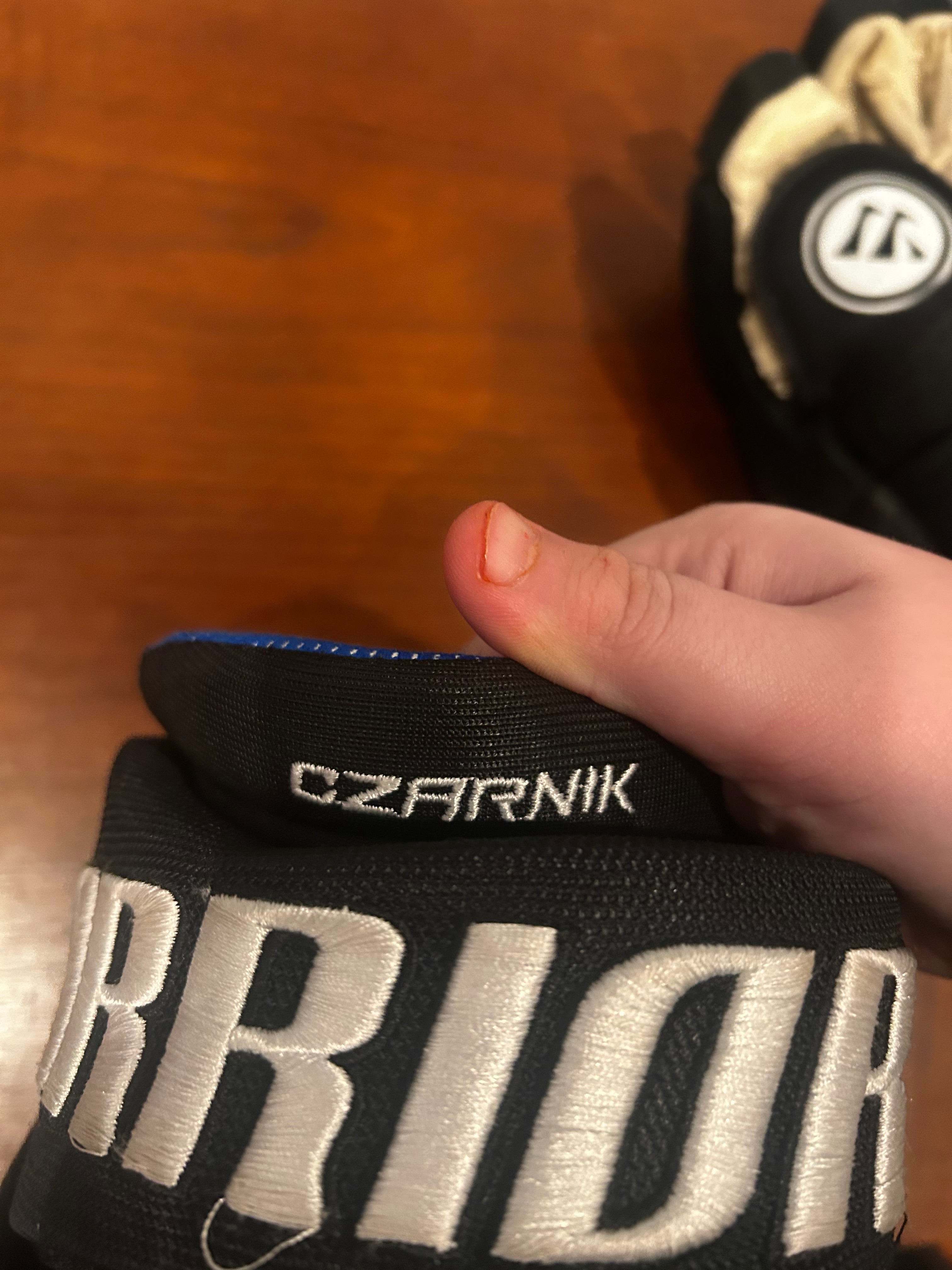Austin Czarnik Game used Brooklyn gloves with LOA