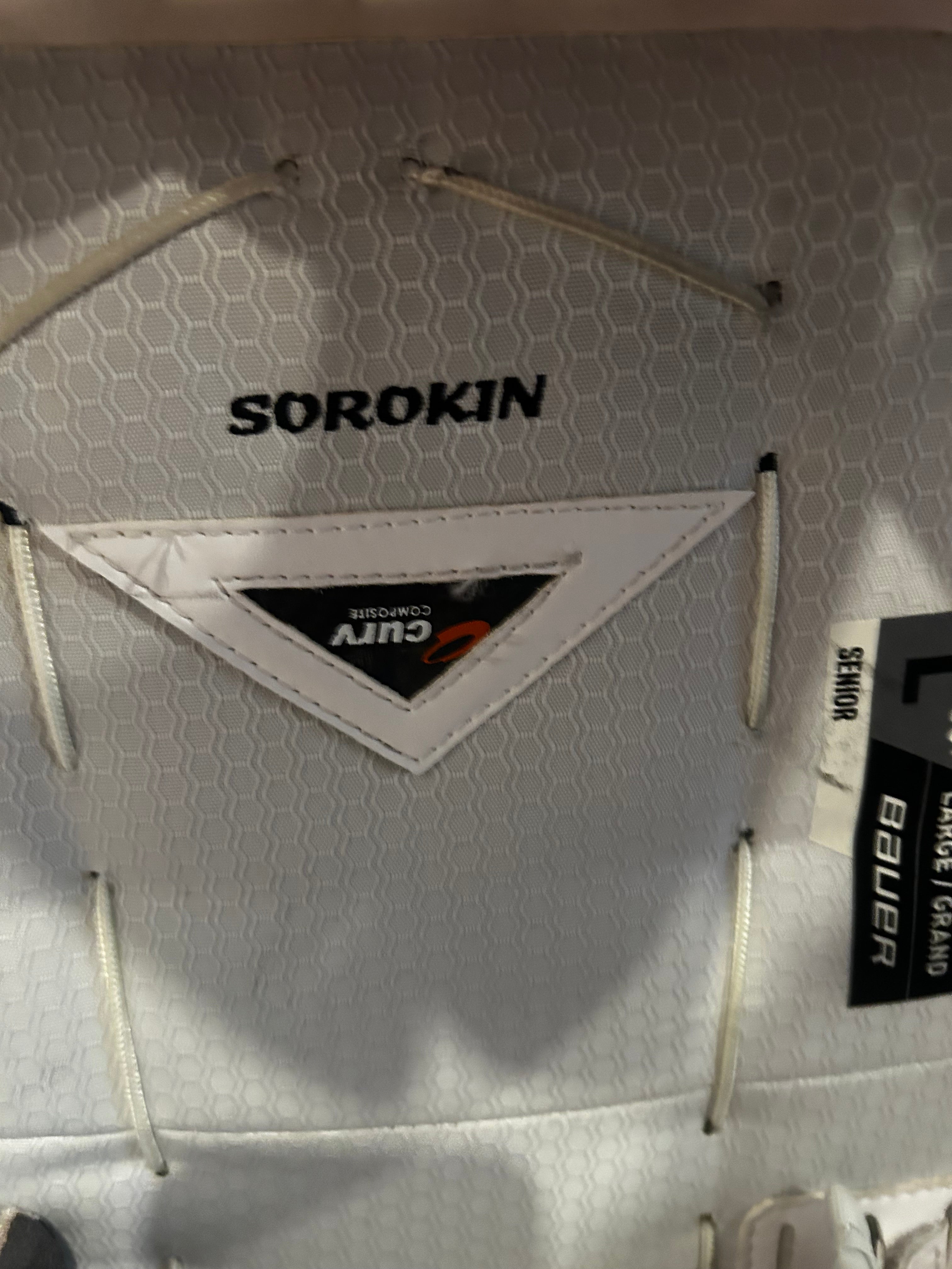 Ilya Sorokin game used pads photo matched📸 with LOA