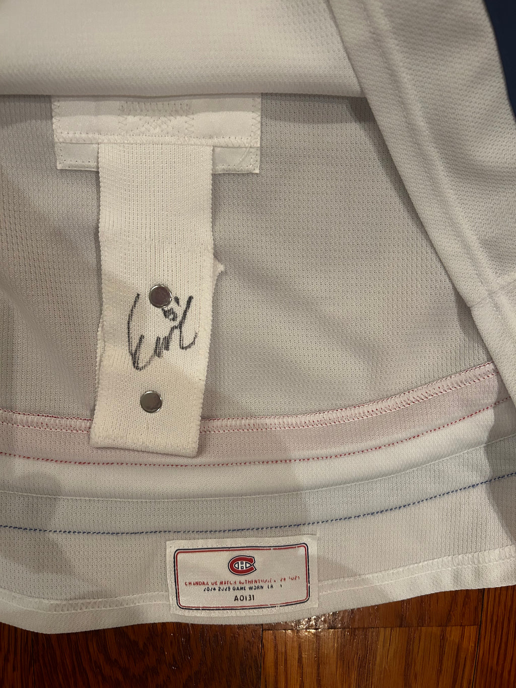 Emil Heineman game worn jersey signed photo matched📸 with LOA