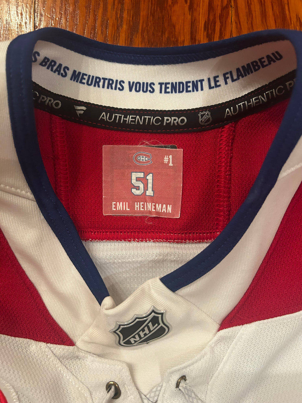 Emil Heineman game worn jersey signed photo matched📸 with LOA