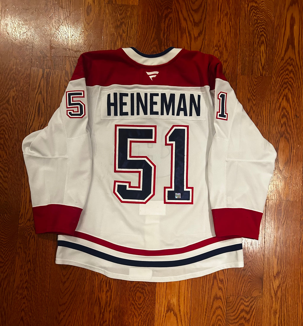 Emil Heineman game worn jersey signed photo matched📸 with LOA