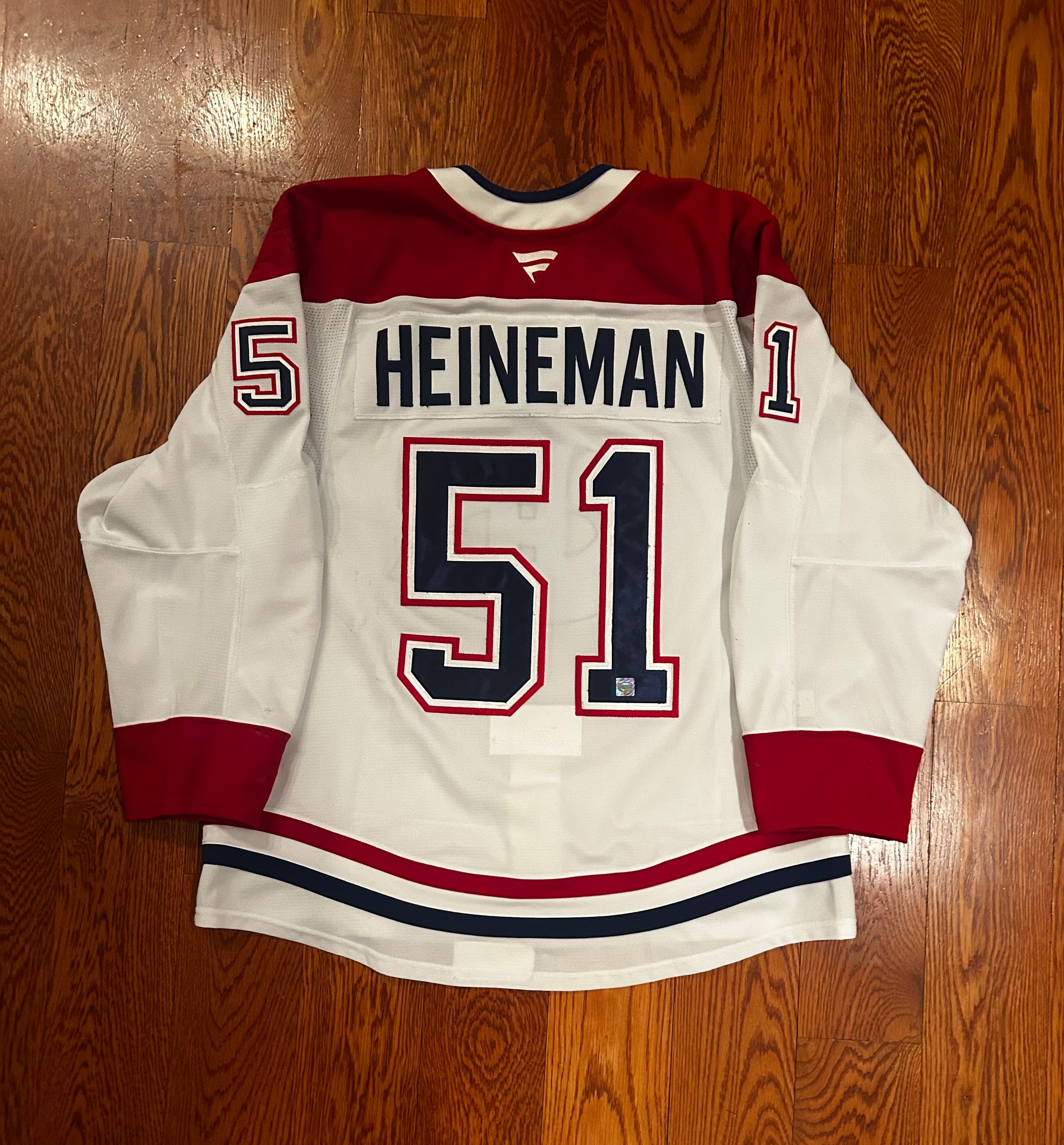 Emil Heineman game worn jersey signed photo matched📸 with LOA