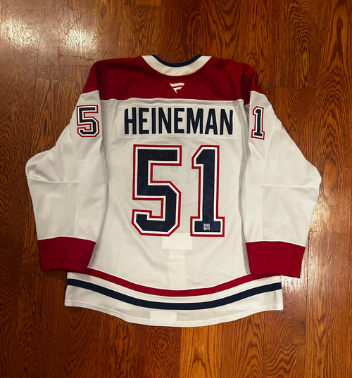 Emil Heineman game worn jersey signed photo matched📸 with LOA