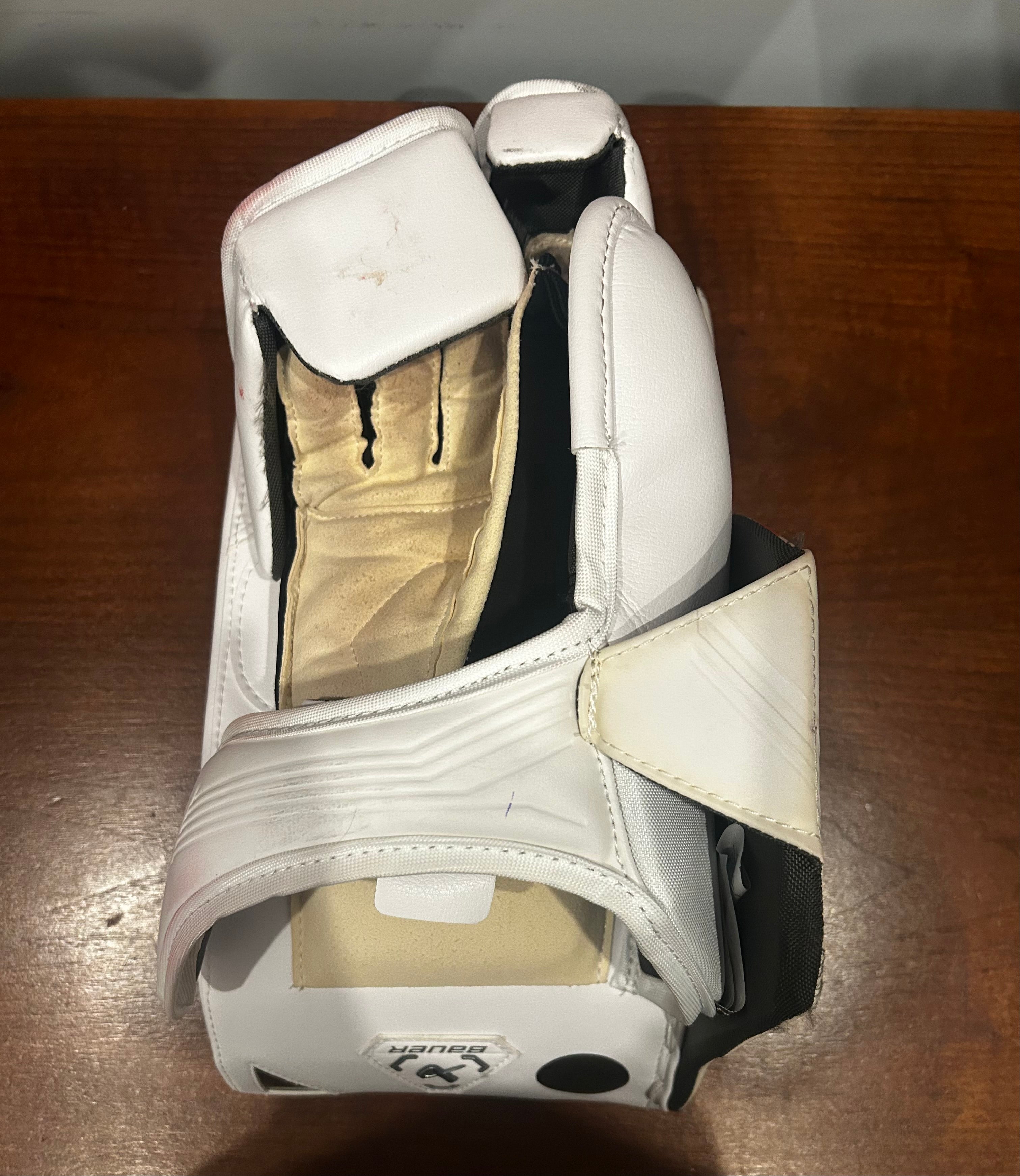 Sorokin game worn blocker with loa