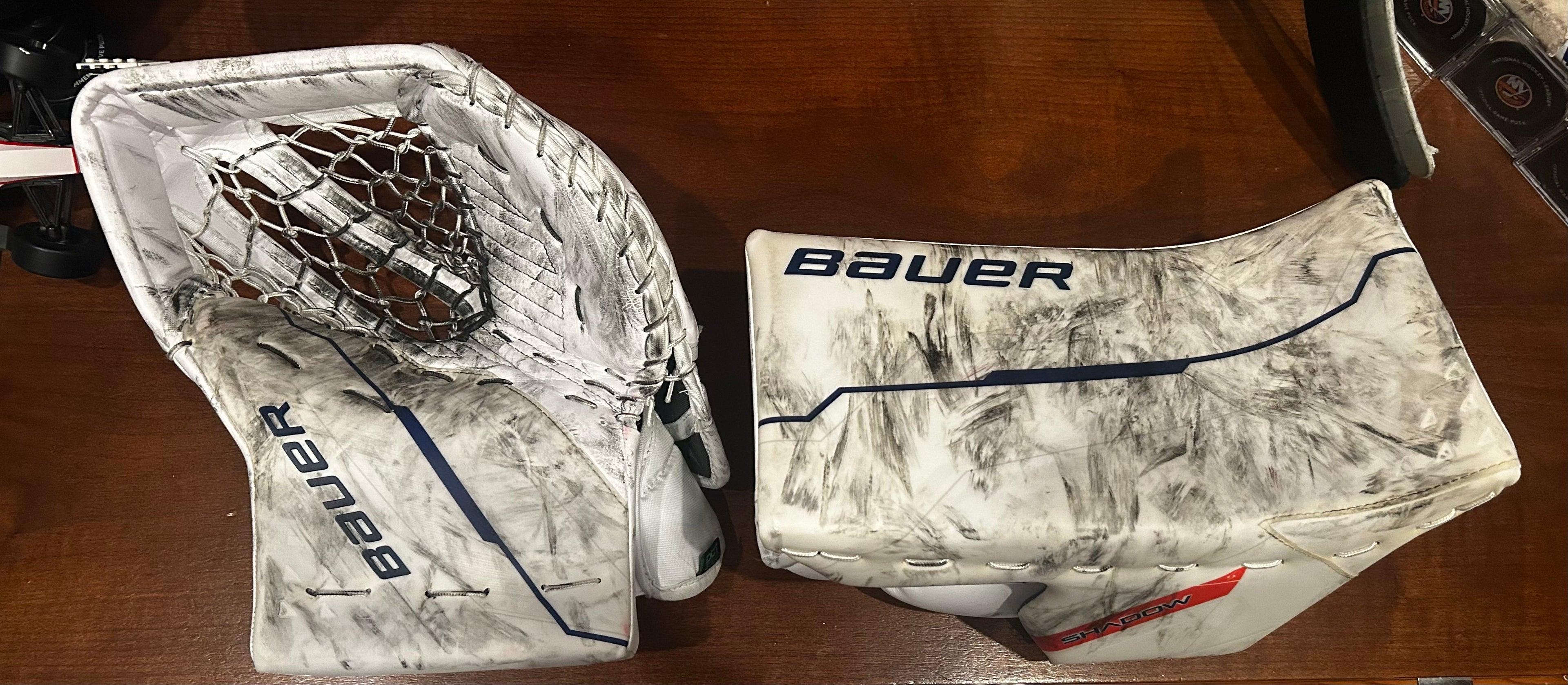 Sorokin blocker and glove together