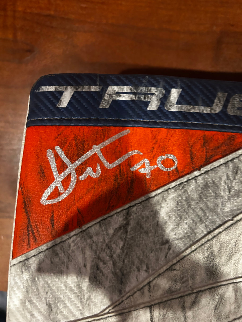 Henrik Tikkanen Game used blocker photo matched📸 Signed